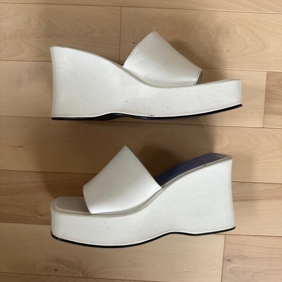 725 Originals White Platform Sandals – Chunky 2000s Slides Size 8 - Picture 2 of 7